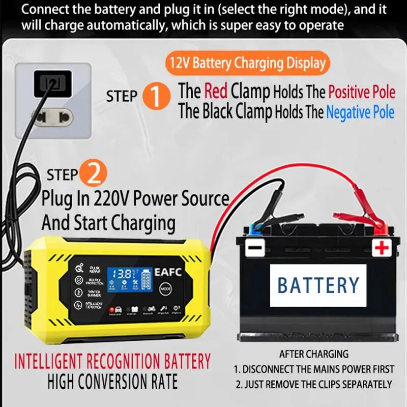 Car Battery Charger 6A 12V