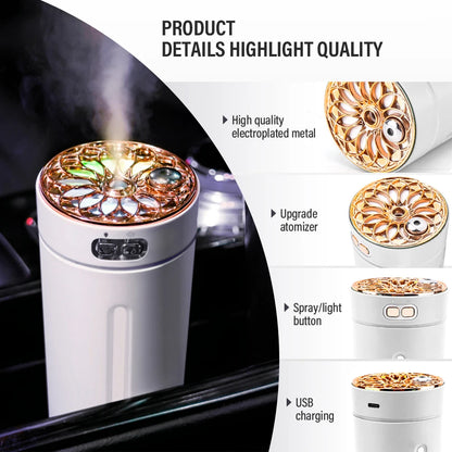 Car Diffuser Humidifier Auto Air Purifier with RGB LED