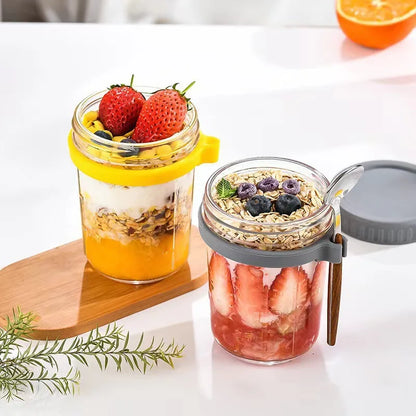 Portable Overnight Oat Glass Cup Water Mug