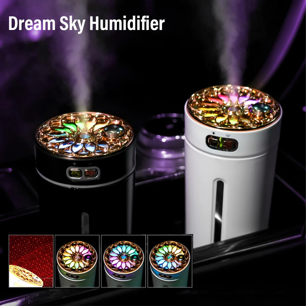 Car Diffuser Humidifier Auto Air Purifier with RGB LED