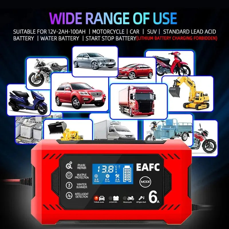 Car Battery Charger 6A 12V